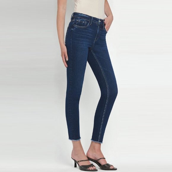 Vervet Mid Rise Raw Hem Crop Skinny Jeans - Picture 4 of 4